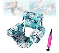 Sherum Aqualounge,Graddi/Olygee/Solymall/Serum Aqualounge,Graddi/Glosrity Inflatable Pool Floating Lounge Foldable Chair for Adults,Floating Mat Pattern Water Raft for Party Summer Beach (#01)