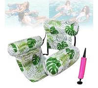 Sherum Aqualounge,Graddi/Olygee/Solymall/Serum Aqualounge,Graddi/Glosrity Inflatable Pool Floating Lounge Foldable Chair for Adults,Floating Mat Pattern Water Raft for Party Summer Beach (#05)