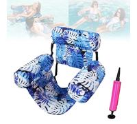 Sherum Aqualounge,Graddi/Olygee/Solymall/Serum Aqualounge,Graddi/Glosrity Inflatable Pool Floating Lounge Foldable Chair for Adults,Floating Mat Pattern Water Raft for Party Summer Beach (#02)