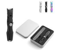 Sherum Nail Clipper - Sherum Ultra Sharp Nail Clippers - Cumulus Nail Clipper with Catcher - Cumuul Toenail Clippers for Seniors Thick Toenails (black)