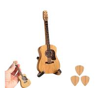 Sherum Pick Box, Sherum Strumbox, Serum Strumbox, Wooden Guitar Pick Box with Stand, Guitar Pick Holder Box with 3 Picks, Wooden Acoustic Guitar Pick Box, Guitar Picks for Acoustic Guitar (1)