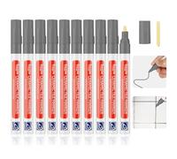 Sheryl&Rain 10 Piezas Rotulador Juntas Azulejos Gris, Lápiz para Juntas,Rotuladores para Juntas de Azulejos,Rotulador Reparador Laca para Restauración de Lechada de Azulejos Pared Suelo Baño y Cocina