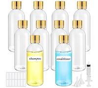 Sheryl&Rain 10Pcs Botes Viaje Rellenables 100ml, Botellas de Viaje Transparentes con 2 Embudos y Jeringuillas, Botes Rellenables Viajes, Bote de Viaj Avion, Frascos Viaj Avion para Cosméticos Champú