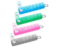 Sheryl&Rain 4 Piezas Pastillero Semanal 1 Toma,Pastillero Semanal con 7 Compartimentos 7 Dias Pastillero Pequeño 1 Toma,Pastillero Mensual,Organizador de Pastillas Portátil,Caja de Tableta de Viaje