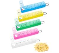 Sheryl&Rain 5 Piezas Pastillero Semanal 1 Toma,Pastillero Semanal con 7 Compartimentos 7 Dias Pastillero Pequeño 1 Toma,Pastillero Mensual,Organizador de Pastillas Portátil,Caja de Tableta de Viaje