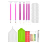 Sheryl&Rain 5D Diamond Painting Kit Completo Accesorios, 23 Pcs Diamond Painting Accesorios con 6 Bolígrafos para Diamantes, Kit Pintura Diamante, Diy Diamante de Pintura Herramientas para Niños