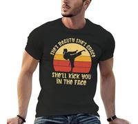 She's Beauty She's Grace She'll Kick You In The Face Karate Girl T-Shirt Black M