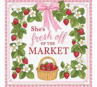 She's Fresh Off The Market Bridal Shower Guest Book: Bridal Shower Guest Book and Gift Log with Thank You Tracker | Strawberry Pink Gingham Design | ... for Advice and Wishes for the Bride and Groom