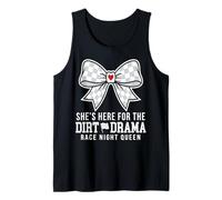 She's Here For The Dirt Drama Race Night Queen Camiseta sin Mangas