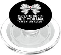 She's Here For The Dirt Drama Race Night Queen PopSockets PopGrip para MagSafe