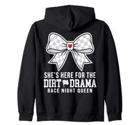 She's Here For The Dirt Drama Race Night Queen Sudadera con Capucha