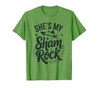 She's My Shamrock Cute St Patricks Day Couple Lucky Love Camiseta