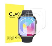 Shesyuki Pack de 3 protectores de pantalla compatibles con Apple Watch SE (2022/2020)/S6/S5/S4 de 40 mm, HD transparente, protector de pantalla de vidrio templado, antiarañazos, sensibilidad táctil