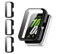Shesyuki Pack de 3 protectores de pantalla para Samsung Galaxy Fit 3 [cobertura completa], carcasa rígida de policarbonato integral, accesorios para Samsung Galaxy Fit 3 película de vidrio templado