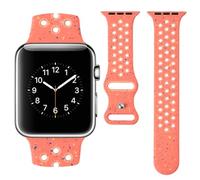 Shesyuki Sport Band Compatible with Apple Watch Band 42mm 44mm 45mm 49mm for Women Men, Breathable Soft Silicone Strap for iWatch Series SE 9 8 7 6 5 4 3 2 1 Ultra 1 2（pink）