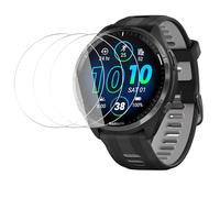 Shesyuki Tempered Glass Compatible with Garmin Forerunner 965 Protection Screen, 9H Hardness Anti-Scratch Screen Protector, Bubble-Free Anti-Fingerprint HD Protection Watch Glass, 3 Pieces
