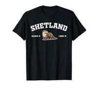Shetland Scotland Otter Vintage Souvenir Camiseta
