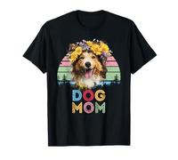 Shetland Sheepdog Mom Dog Flower Love Design Día de la Madre Camiseta