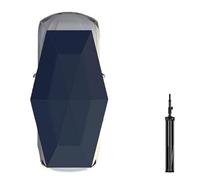 SHEUAO Carpa Paraguas para Automóvil Completamente Automática,Sombrilla Plegable Portátil para Cochera, Aislamiento Térmico Exterior,Protección Solar En El Techo Navy+Stand-4.2m/13.8ft