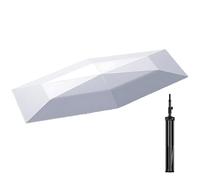 SHEUAO Carpa Paraguas para Automóvil Completamente Automática,Sombrilla Plegable Portátil para Cochera, Aislamiento Térmico Exterior,Protección Solar En El Techo Silvergray+Stand-5.2m/17ft