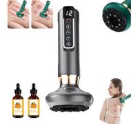 Shevitality Cellulite Massager, She Vitality Cellulite Massager, Rechargeable & Cordless Anti Cellulite Massager, 12 Levels Red Light Heating, 12 Levels of Adjustable Suction Suitable (Grey)