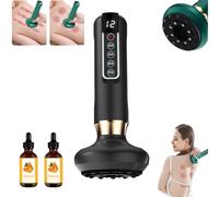 Shevitality Cellulite Massager, She Vitality Cellulite Massager, Rechargeable & Cordless Anti Cellulite Massager, 12 Levels Red Light Heating, 12 Levels of Adjustable Suction Suitable (Black)