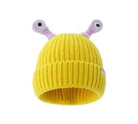 SHEYLE Winter Parent-Child Cute Glowing Little Monster Knit Hat,Warm Knitted Hats For Boys and Girls. (Yellow,1pcs)