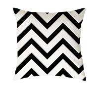 SHFDJTL Funda Cojín 40x40cm Rayas Blancas - Negras, Decoración Hogar, Multiusos, Suave y de