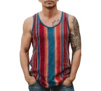Shfebrinox Camisetas Sin Mangas Tela Suave Ideal Uso Frecuente Prenda Playa Verano Estampada Acabado Ácido Con Look Retro Interior Fina Cuello Redondo Algodón Tirantes Tallas Grandes Holgada