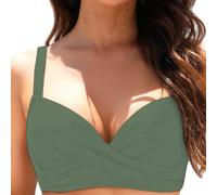 Shffuw Bikini+Mujer+con+Relleno+Y+Push+Up Women Underwire Bikini Top Swim Bra Padded Swimsuit Tops 2025 Bathing Suit BañAdor Palabra De Honor Mujer (JN, XS)
