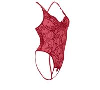 Shffuw Body Lenceria Mujer Interior Sexy Femenina Women S Fashion Erotic Lingerie 1 Piece Sexy Lace Skeleton Open Gear No Removal See Through Hot Suit Interior Muy Sexi Conjuntos Lencería Red L