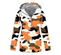 Shffuw Chubasquero Para Zotochaqueta Primavera Mujer Chaqueta De Lluvia Estampada Para Mujer Sudaderas Con Capucha Informales Con Cremallera Chaquetas Chubasquero Trekkingchaqueta Orange M