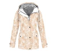 Shffuw Chubasquero Para Zotochaqueta Primavera Mujer Chaqueta De Lluvia Estampada Para Mujer Sudaderas Con Capucha Informales Con Cremallera Chaquetas Chubasquero Trekkingchaqueta Beige Xxxxl