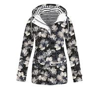 Shffuw Chubasquero Zoto Mujercortavientos Impermeable Chaqueta De Lluvia Estampada Para Mujer Sudaderas Con Capucha Informales Con Cremallera Chaquetas Traje De Lluvia Zotopantalon Dark Gray Xl
