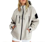 Shffuw Cortavientos Mujercortavientos Impermeable Mujer Mujer Para Cada Ocasión Cárdigan De Lino Y Algodón Verano Chic Chubasquero Largo Impermeablechubasqueros White L