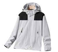 Shffuw Cortavientos Mujergabardina Mujer Primavera Chaqueta Deportiva De Manga Larga De Tamaño Con Capucha Para Exteriores Para Primavera Y Otoño Casaco Impermiaveis Mulherabrigo White Xxxl