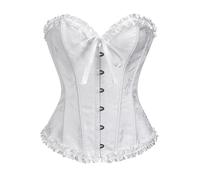 Shffuw Faja Reductora Sin Bragas Mujer Sin Multicolor Lace Corset Top Sexy Chest Holding Waist Tight Corset Belly Cosing Rubber Bone Bottoming Body Shaping Clothes Faja Reductora White XL