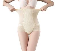 Shffuw Fajas para Espalda De Mujer Tallas Grandes Faja De Color Sólido para Mujer Pantalones El Vientre Cintura Alta Y Levantamiento Cadera Tanga Sin Corset Medieval Beige L