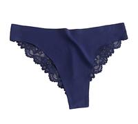 Shffuw Lencería De Sexy Mujer Interior Sexi Mujeres Braguitas De Bikini Elásticas para Mujer Ribete Encaje 5 Colores Interior Sexy Cómoda Sexochop Lenceria para Sexo Talla Navy L