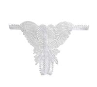 Shffuw Lenceria Mujer Interior Underwear Women Sexy Encaje Mujeres Tangas Abiertas G Strings Interior Transparente Lenceria Mujer Underwear Women Sexy White One Size