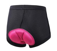 Shffuw Lingerie Sexy Mujer Conjunto Lenceria Talla Grande Pantalones Poliéster Elastán Agujeros De Ventilación Ciclismo Equitación Unisex Sexy Mujer Transparente Interior Black and Hot Red S