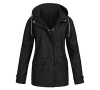 Shffuw Mono De Agua Impermeable Trabajo Mujerdecathlon Chaqueta Impermeable A De Viento Con Bolsillos Con Capucha Color Sólido Para Mujer Otoño Invierno Hombre Lluviagorro Black S