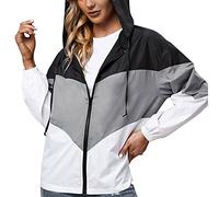 Shffuw Puffer Jacket Mujerponcho Mujer Impermeable Chaqueta Impermeable De Tamaño Con Capucha Para Mujer Chubasquero Transparente Mujertraje De Agua Zoto Grey Xl