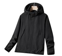 Shffuw Ropa Impermeablechaqueta Cortavientos Mujer Chaqueta Deportiva De Manga Larga De Tamaño Con Capucha Para Exteriores Para Primavera Y Otoño Mujer Chaqueta Impermeable Black Xs