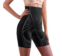 Shffuw Vestidos De Graduación Antirozaduras Muslos Mujer Pantalones De Retracción Vientre Líquido 3D para Mujer Pantalones Moldeadores Levantamiento Glúteos Faja Pantalon Black L