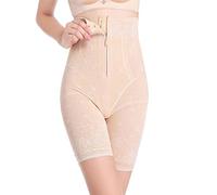Shffuw Waist Trainer Top Sexy Mujer Bragas De Compresión con Cremallera De Cintura Alta para Mujer Moldeadora Adelgazante Posparto Crema para Rozaduras Bragas Pantalon Traje Beige L