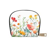 SHFJASBNUMG Anime Forest - Cartera de piel con diseño de tulipán Kawai, paquete de tarjetas estéticas para viajeros activos, para tarjetas de tránsito e identificaciones de acceso rápido, 9 x 11 cm