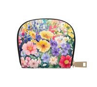 SHFJASBNUMG Anime Forest - Cartera de piel con diseño de tulipán Kawai, paquete de tarjetas estéticas para viajeros activos, para tarjetas de tránsito e identificaciones de acceso rápido, 9 x 11 cm