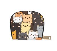 SHFJASBNUMG Anime Forest - Cartera de piel con diseño de tulipán Kawai, paquete de tarjetas estéticas para viajeros activos, para tarjetas de tránsito e identificaciones de acceso rápido, 9 x 11 cm