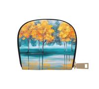 SHFJASBNUMG Cartera abstracta de dibujos animados, bolsa de cuero para amantes de las compras, organizador de tarjetas de lealtad, 9 x 11 cm, A30, 9X11CM